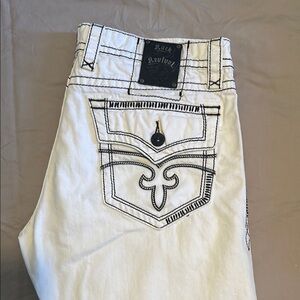 Rock Revival White Jeans for Men